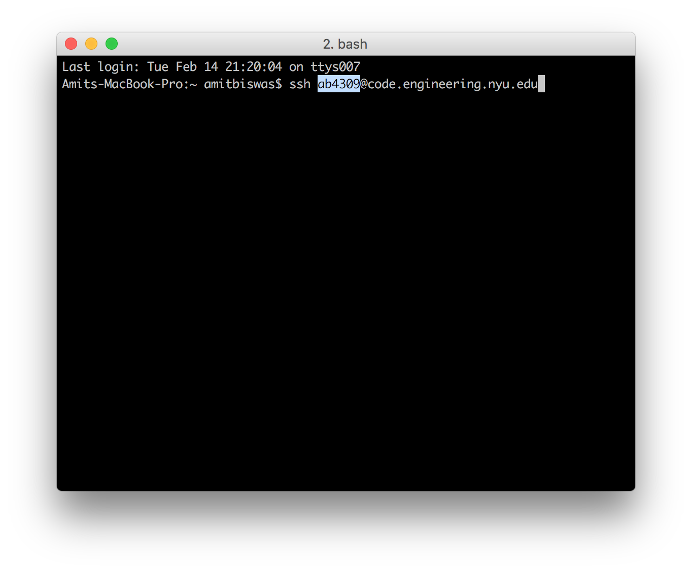 iTerm window